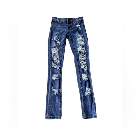 Almost Famous Denim - Almost Famous Distressed Skinny Jeans Size 1